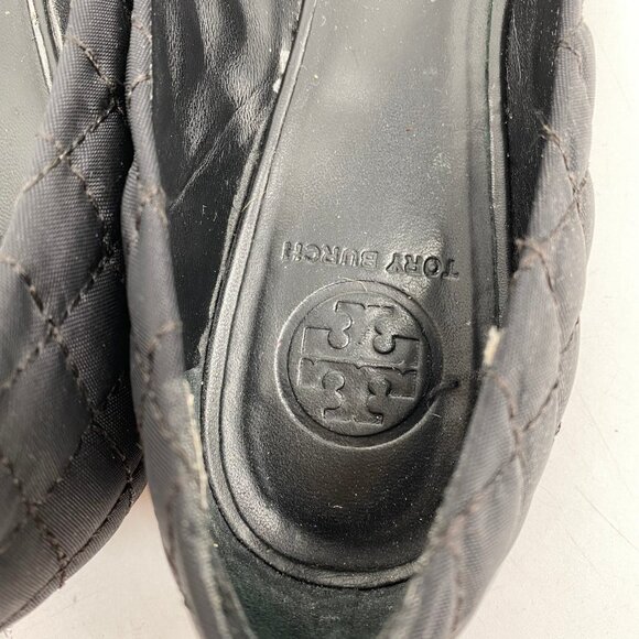 Tory Burch Black Quilted Flats | Women's Size 9 - Picture 8 of 8